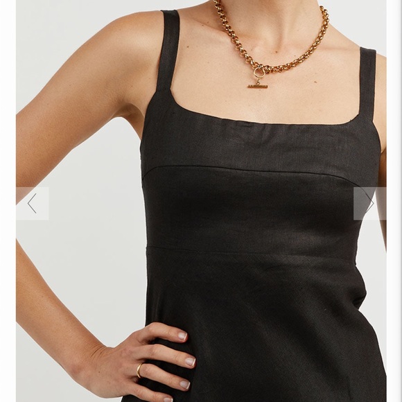 DISSH Campbell black linen midi maxi dress - Picture 2 of 5